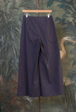 Pantalone Wide-leg con risvolto di Niù realizzato in cotone stretch nell’inedita tonalità Biru Blue da Donna