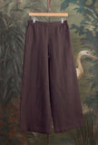 Pantalone Wide-leg Arriccio di Niù nella profonda tonalità Pepper da Donna