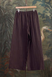 Pantalone Wide-leg Arriccio di Niù nella profonda tonalità Pepper da Donna