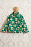 Piumino da donna made in italy fantasia 70s flowers selva della maison Niù 