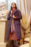 Trench imbottito lungo da donna della Maison Niù nell'esclusivo color Violet