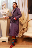 Trench imbottito lungo da donna della Maison Niù nell'esclusivo color Violet