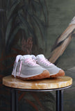 Sneakers Vegana Veloce di nomad society made in puglia con tomaia in mesh pink avorio