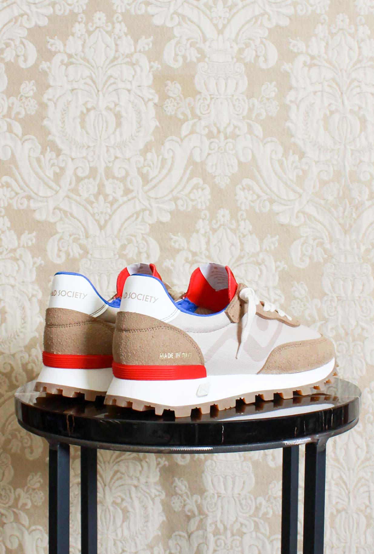 Sneakers running veloce di nomad society made in italy color sand light brown