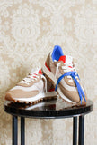 Sneakers running veloce di nomad society made in italy color sand light brown