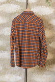 Tartan incontra un’estetica contemporanea nella nuova Camicia Tripi di Officina 36 realizzata in morbida flanella nella calda tonalità Orange da Uomo
