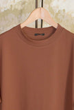 T-shirt Basic a girocollo di Officina 36 realizzata in cotone nell’inedita tonalità Tabacco da Uomo