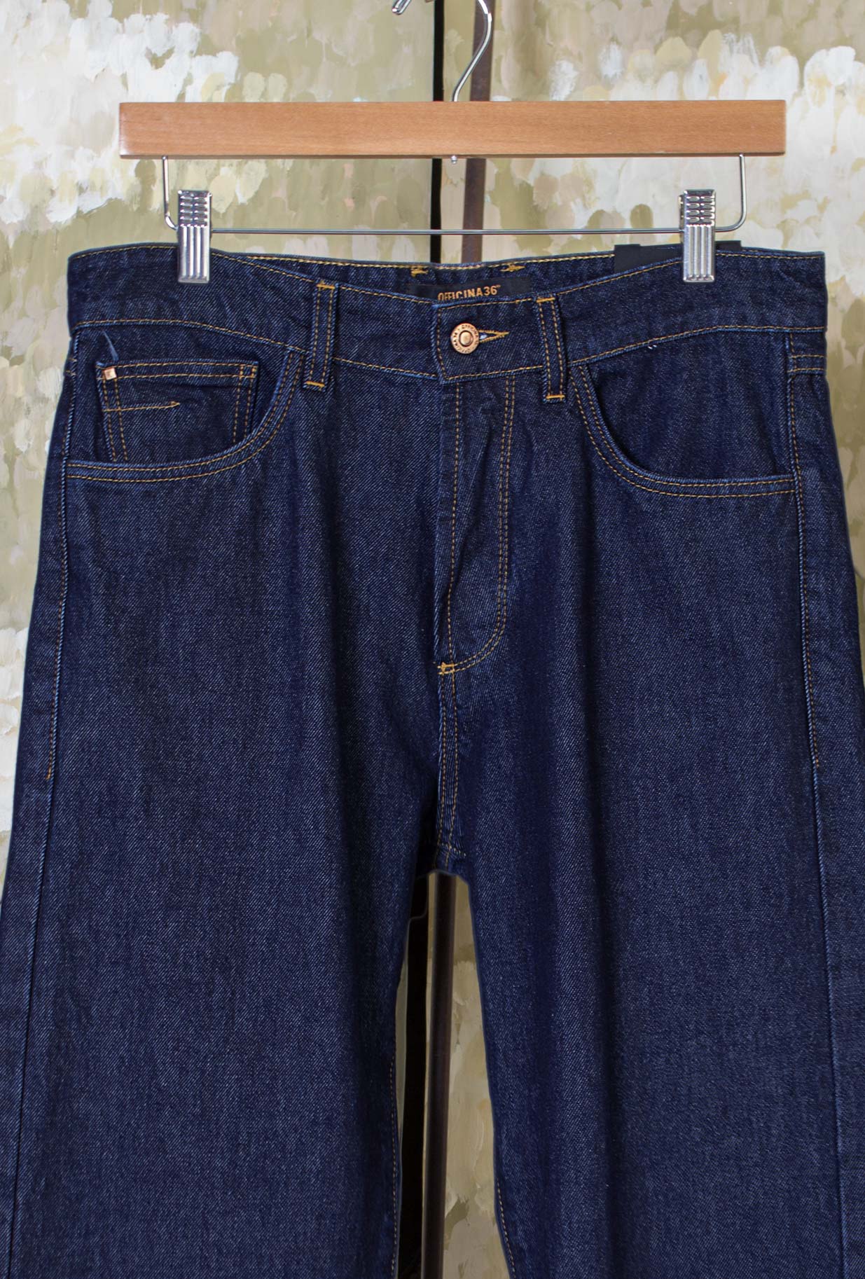 Pantalone Denim Five Pocket di Officina 36 realizzato in denim con trattamento One Wash da Uomo