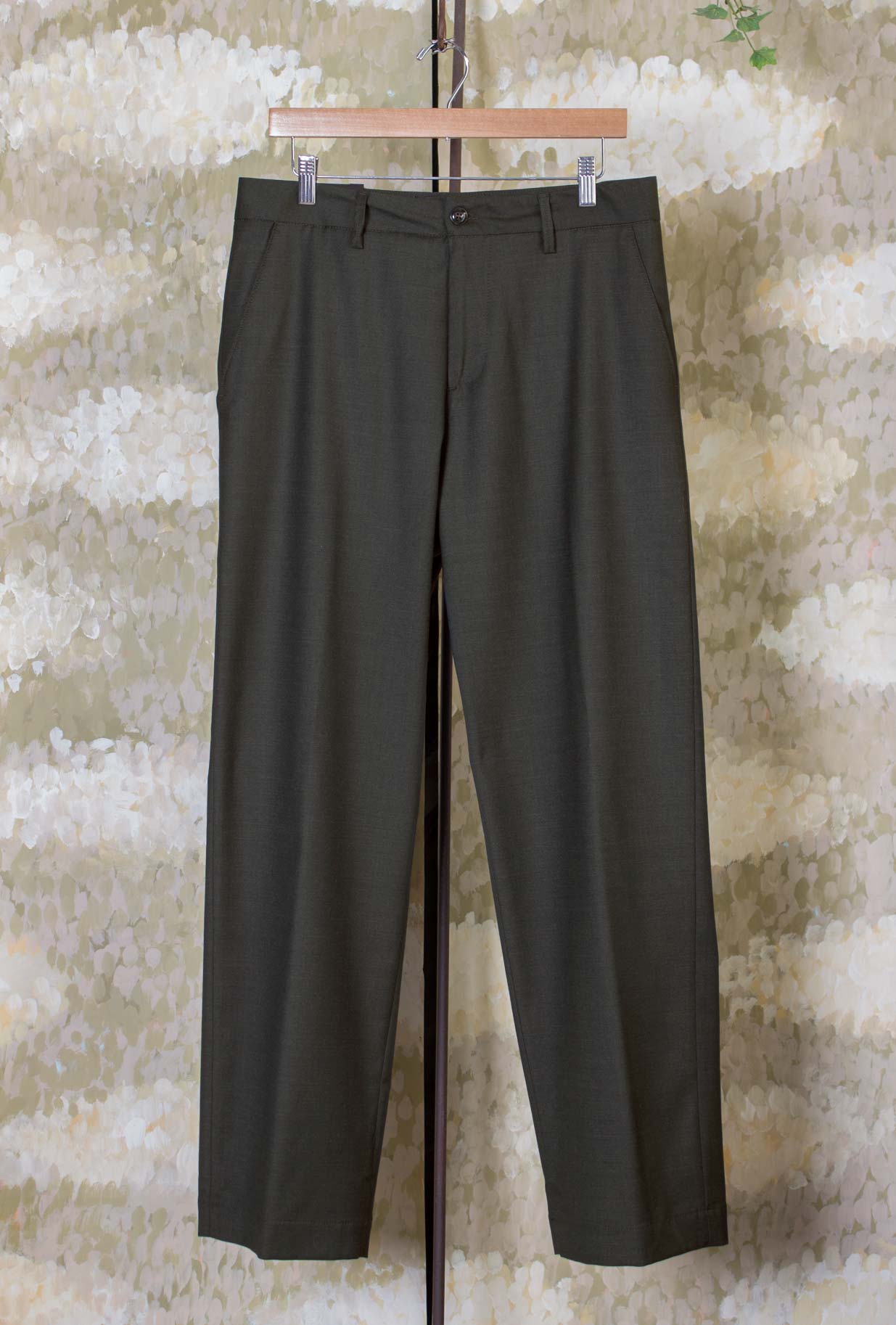 Pantalone Roana di Officina 36 realizzato in fresco lana nella sofisticata tonalità Forest Green da Uomo