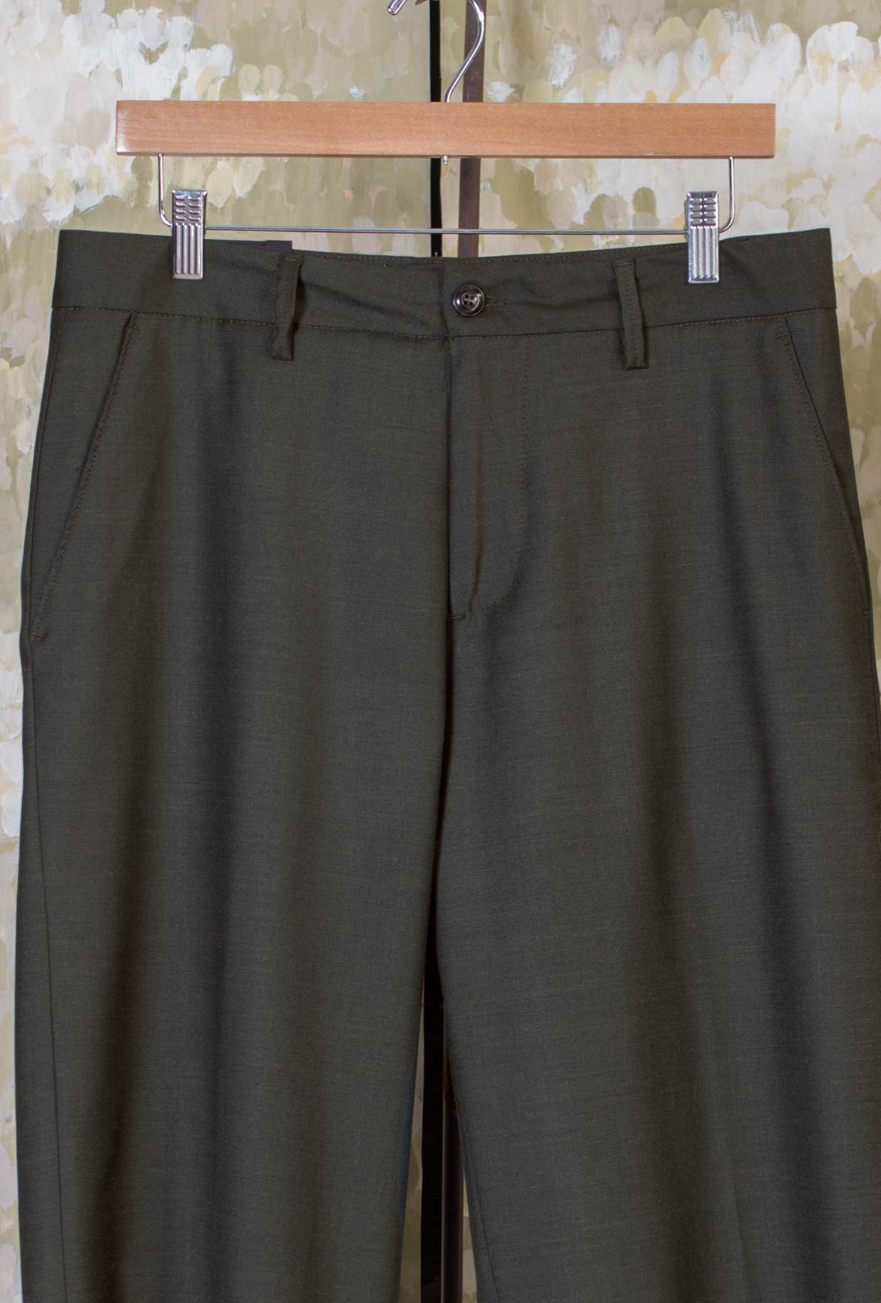 Pantalone Roana di Officina 36 realizzato in fresco lana nella sofisticata tonalità Forest Green da Uomo
