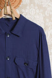 work jacket in lino da uomo di officina 36 color night blue ss24