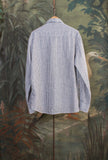 Camicia Clancy di Original Vintage Style realizzata in pregiato lino nell’intramontabile nuance White-blue  da Uomo