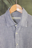Camicia Clancy di Original Vintage Style realizzata in pregiato lino nell’intramontabile nuance White-blue  da Uomo