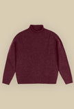 Maglione Digger firmato Original Vintage Style realizzato in pregiata Soft Wool nella profonda tonalità Bordeaux da Uomo