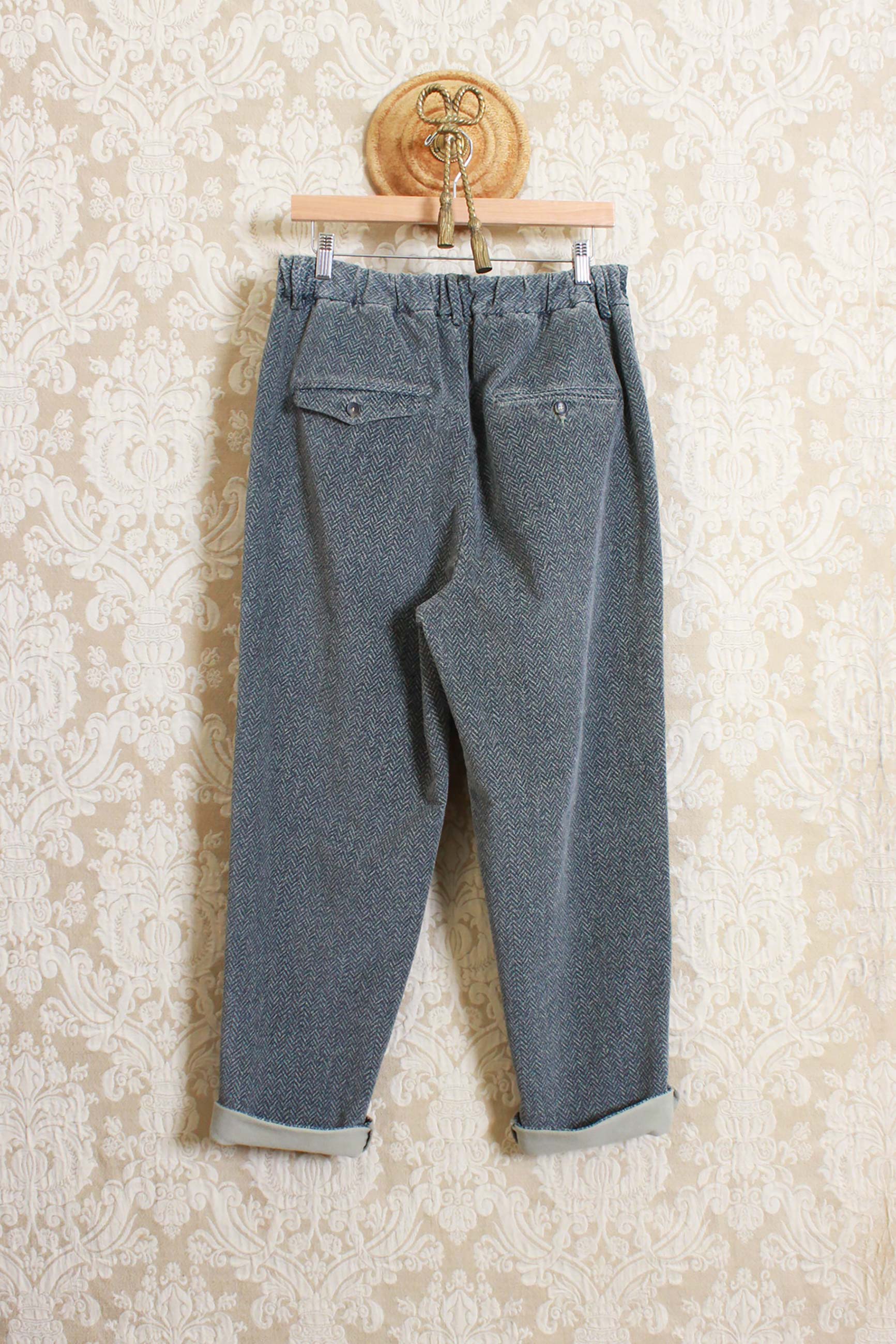 Pantalone Original Vintage Style in velluto herringbone color stone collezione uomo fw23