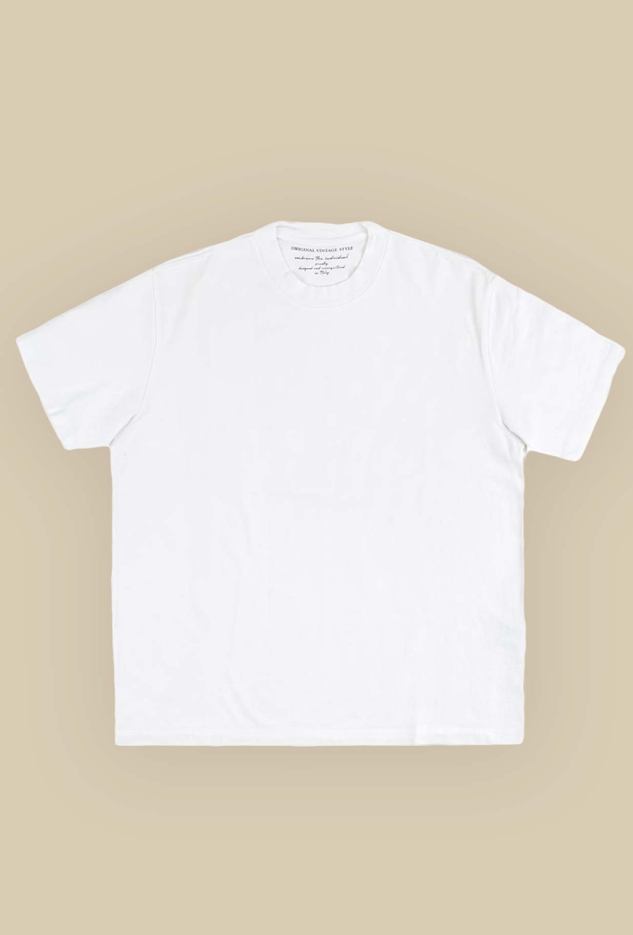 T-shirt Boxy Cosmo di Original Vintage Style realizzata in cotone nell’intramontabile tonalità White da Uomo