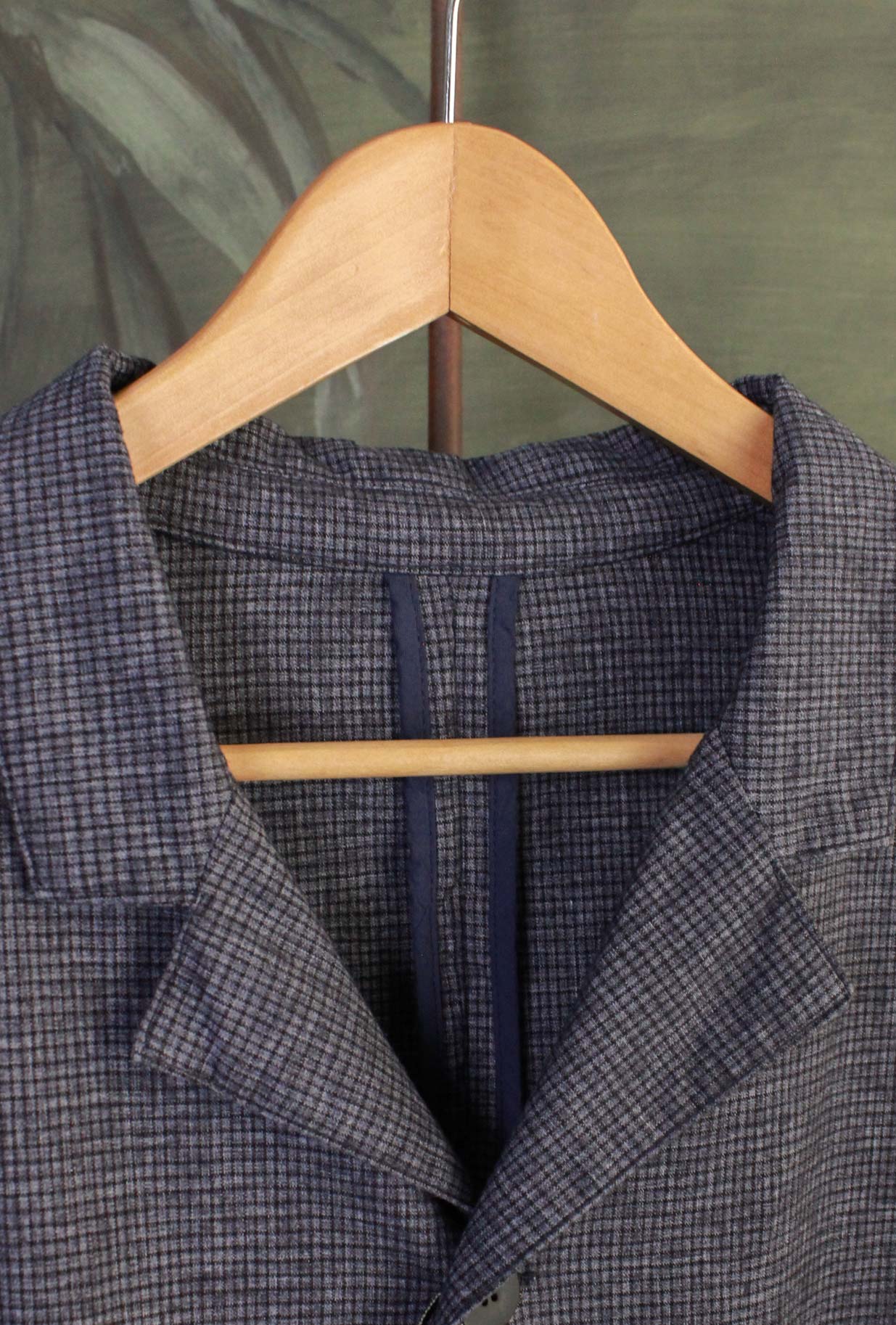Work Jacket Holden firmata Original Vintage Style con la fantasia Micro Squared Denim nella sofisticata tonalità Japan Ink da Uomo