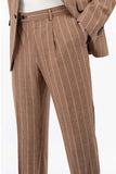 Abito Dandy Gessato Tabacco
