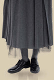 Gonna di Phisique du Role realizzata in morbida flanella di lana e viscosa nell’intramontabile tonalità Grey da Donna