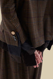 Boxy Jacket in Twisted Tartan di Phisique du Role nella profonda tonalità Wine da Donna