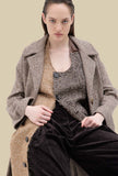 Cappotto di Phisique Du Role realizzato in pregiata lana mouliné nell’inedita tonalità Resca da Donna