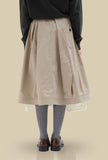 Gonna di Phisique Du Role realizzata in pregiato twill di cotone nella delicata tonalità Camel da Donna