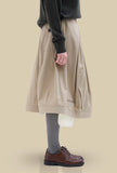 Gonna di Phisique Du Role realizzata in pregiato twill di cotone nella delicata tonalità Camel da Donna