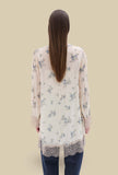 Ironed Pleated Dress di Phisique Du Role realizzato con il delicato motivo floreale Sky Bouquet da Donna