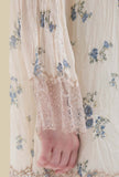 Ironed Pleated Dress di Phisique Du Role realizzato con il delicato motivo floreale Sky Bouquet da Donna