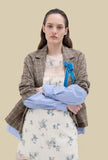 Ironed Pleated Dress di Phisique Du Role realizzato con il delicato motivo floreale Sky Bouquet da Donna