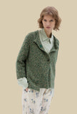 Blazer in maglia di Phisique du Role realizzato in alpaca macromouliné nell’inedita nuance Green Melange da Donna