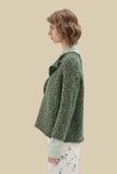 Blazer in maglia di Phisique du Role realizzato in alpaca macromouliné nell’inedita nuance Green Melange da Donna