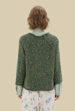 Blazer in maglia di Phisique du Role realizzato in alpaca macromouliné nell’inedita nuance Green Melange da Donna