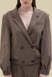 Bomber Jacket di Phisique Du Role realizzata in pregiata flanella di lana e viscosa nell’esclusiva tonalità Kasha