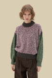 Maglia Girocollo Multicolor di Phisique du Role realizzata in pregiato filato di alpaca macromouliné da Donna