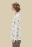 Camicia Pajama di Phisique Du Role realizzata in prezioso jacquard nel delicato motivo floreale Sky Bouquet