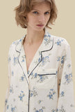 Camicia Pajama di Phisique Du Role realizzata in prezioso jacquard nel delicato motivo floreale Sky Bouquet
