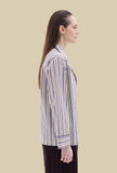 Camicia Pajama di Phisique Du Role realizzata nella raffinata fantasia Regimental Striped nella delicata nuance Avorio