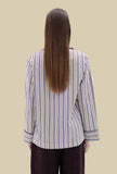 Camicia Pajama di Phisique Du Role realizzata nella raffinata fantasia Regimental Striped nella delicata nuance Avorio