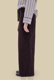 Pantalone Kyoto di Phisique Du Role realizzato in un pregiato blend di lana e cotone nella raffinata fantasia Striped Wine da Donna
