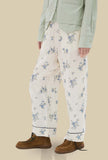 Pantalone Pajama di Phisique Du Role realizzato in prezioso jacquard con floreale Sky Bouquet