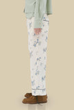Pantalone Pajama di Phisique Du Role realizzato in prezioso jacquard con floreale Sky Bouquet