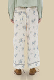 Pantalone Pajama di Phisique Du Role realizzato in prezioso jacquard con floreale Sky Bouquet