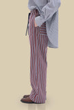 Pantalone Pajama Striped Regimental Bourgogne