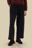 Panta-palazzo/Pantalone Venezia di Phisique du Role realizzato in pregiato blend di lana e cotone nell’intramontabile fantasia Check da Donna