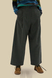 Pantalone Kyoto di Phisique Du Role realizzato in un pregiato blend di lana e cotone nella raffinata fantasia Pied de Poule da Donna