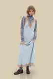 Romantic Dress in Vintage Jacquard Tourmaline