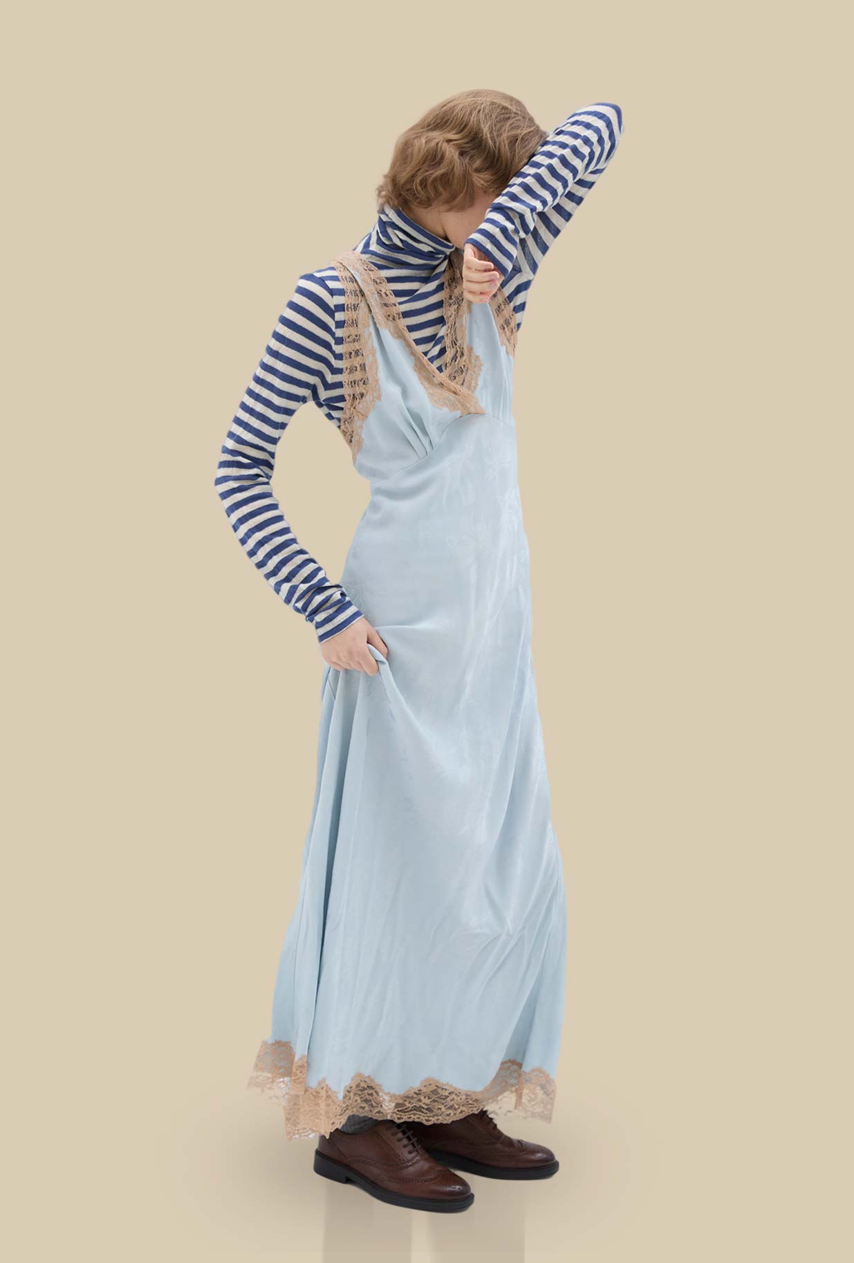 Romantic Dress di Phisique Du Role realizzato in prezioso jacquard nella raffinata nuance Tourmaline da Donna