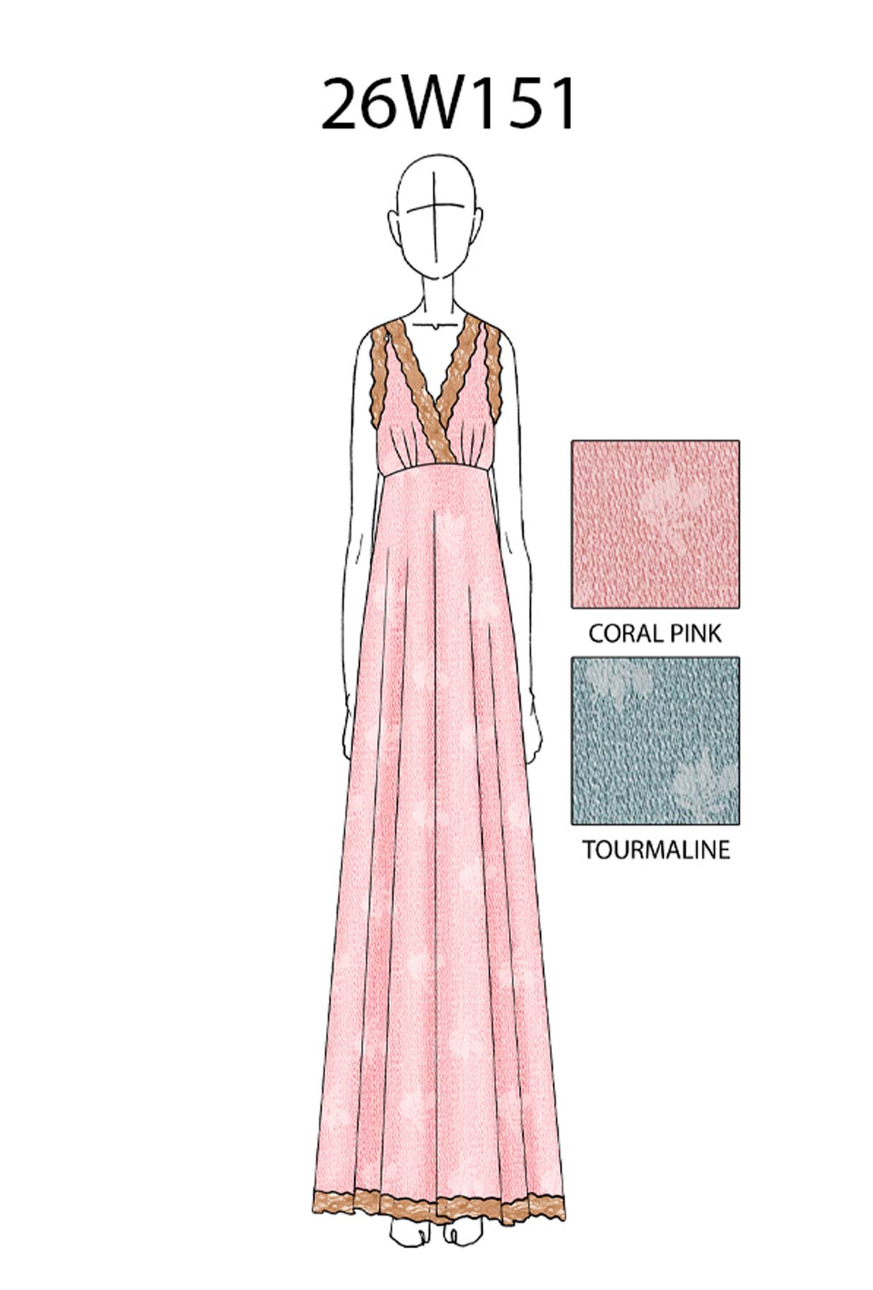 Romantic Dress di Phisique Du Role realizzato in prezioso jacquard nella raffinata nuance Tourmaline da Donna