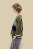 Maglia Striped di Phisique du Role realizzata in soffice mohair nell’intramontabile tonalità Army da Donna